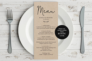 Wedding Menu Template SHR467
