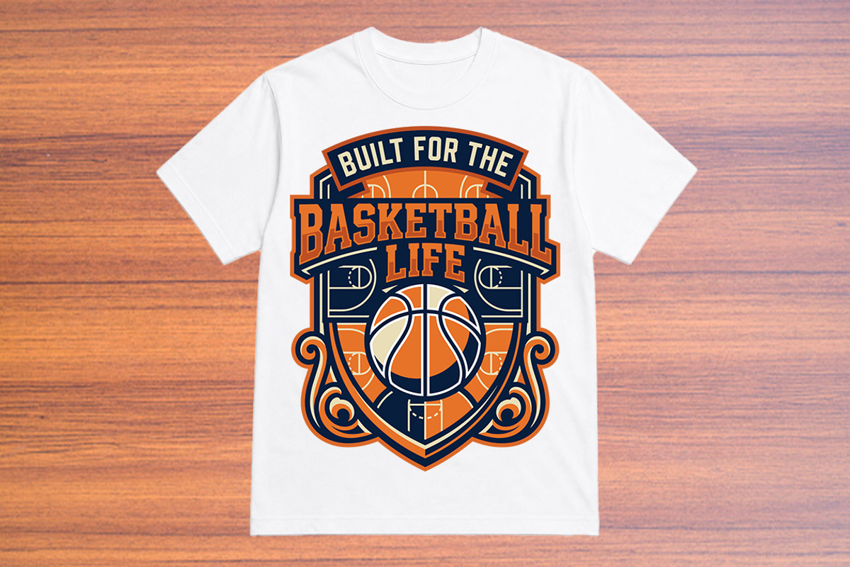 Basketball T-shirt Design, an Object Graphic by abu67222 (Photo 1 of 3)