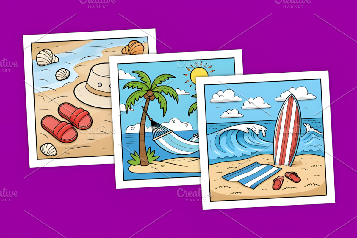 Summer Days Delight Coloring Book, a Seasonal Illustration by Coco Bloom (Photo 4 of 5)