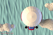 Cartoon Airship Low Poly, a Cars & Vehicle 3D Model by Low Poly Lab (Thumbnail 5 of 7)