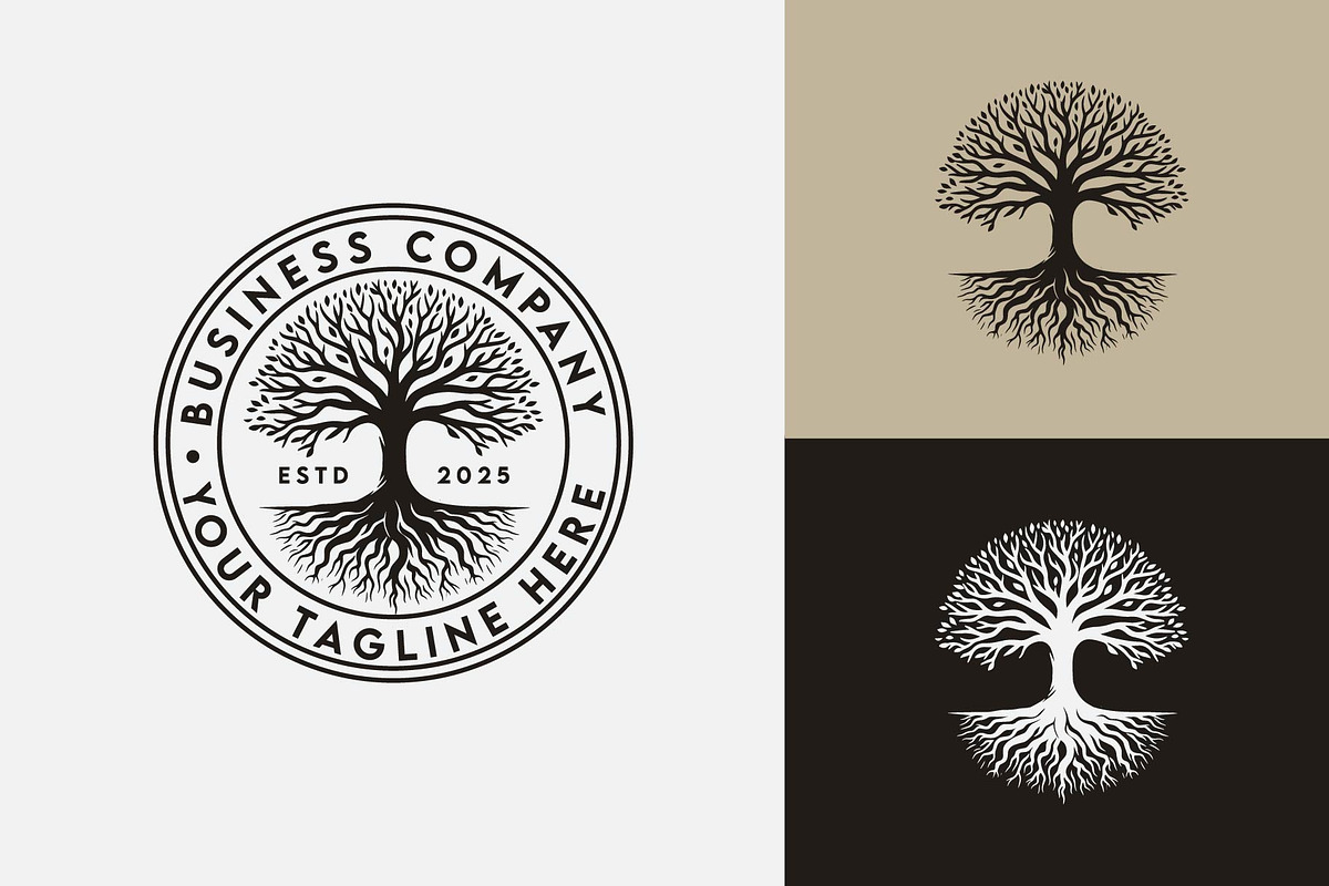 Tree of Life Oak Banyan Maple logo, a Branding & Logo Template by funpixel
