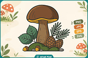 Mushroom Botanical Clipart Bundle, an Object Graphic by Actual Pixel (Thumbnail 3 of 21)