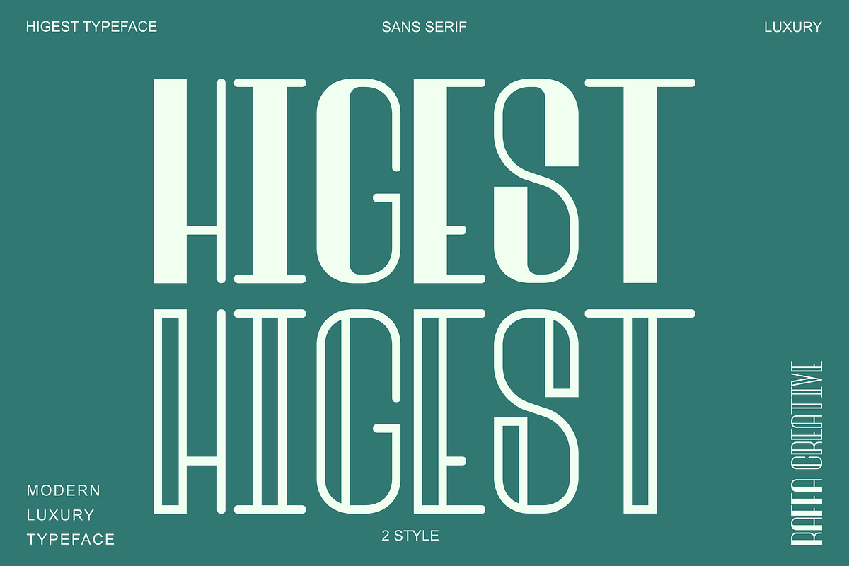 Higest, a Sans Serif Font by Raffa Creative (Photo 1 of 5)