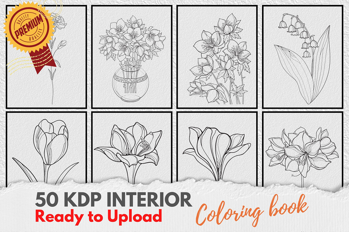 KDP Interiors, Flower Coloring Book, an Illustration by Jaboor Magics (Photo 5 of 5)