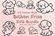 Bichon Frise SVG Illustrations, an Animal Illustration by HalieKStudio (Thumbnail 1 of 9)