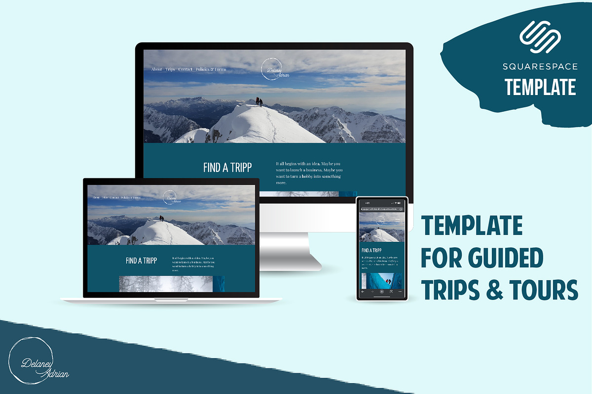 Five Page Outdoor Guiding & booking, a Templates & Theme by Delaney Adrian (Photo 1 of 9)