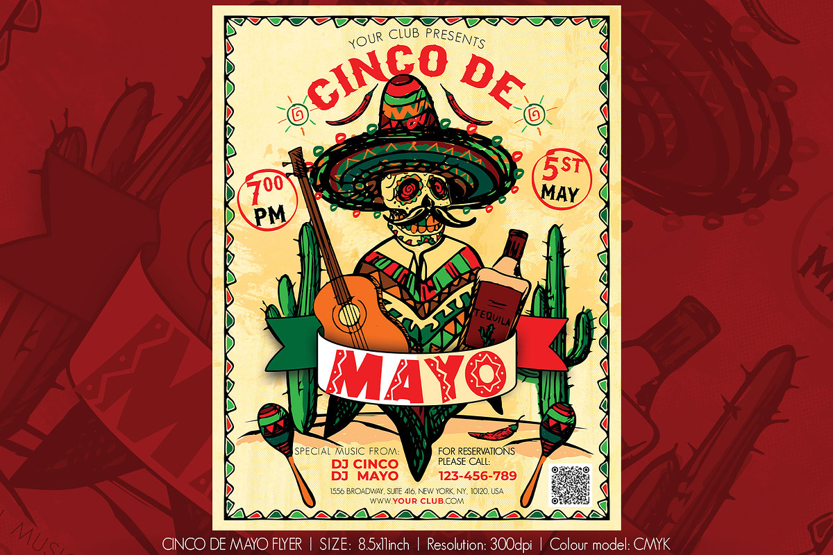 Cinco de Mayo Flyer, a Flyer Template by Artolus (Photo 1 of 2)