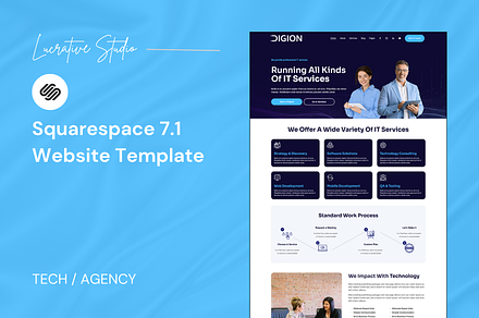 Agency Squarespace Website Template, a Squarespace Template by Lucrative Studio