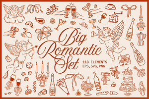 Whimsical Romantic Hand Drawn Set