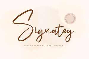 Signatey - Modern Script Font, a Script Font by Craft Supply Co.