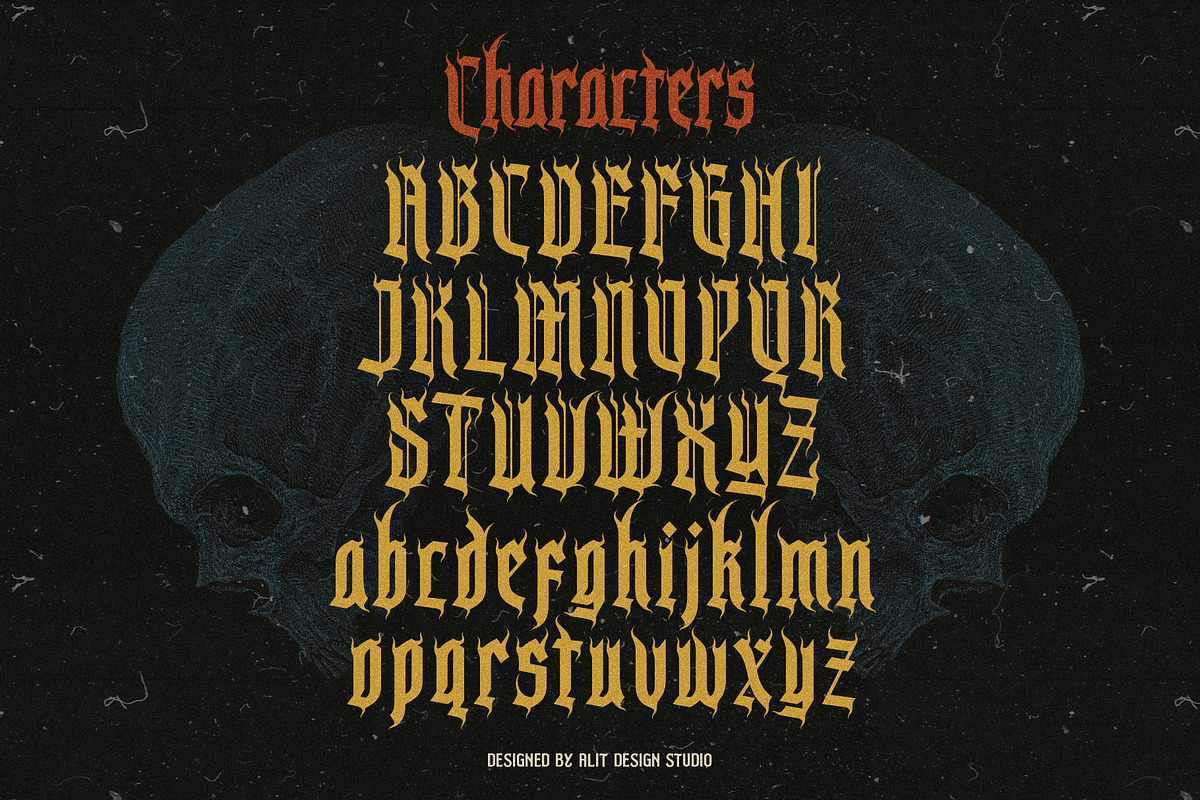 Burn Till Black Typeface, a Blackletter Font by alit design (Photo 7 of 20)