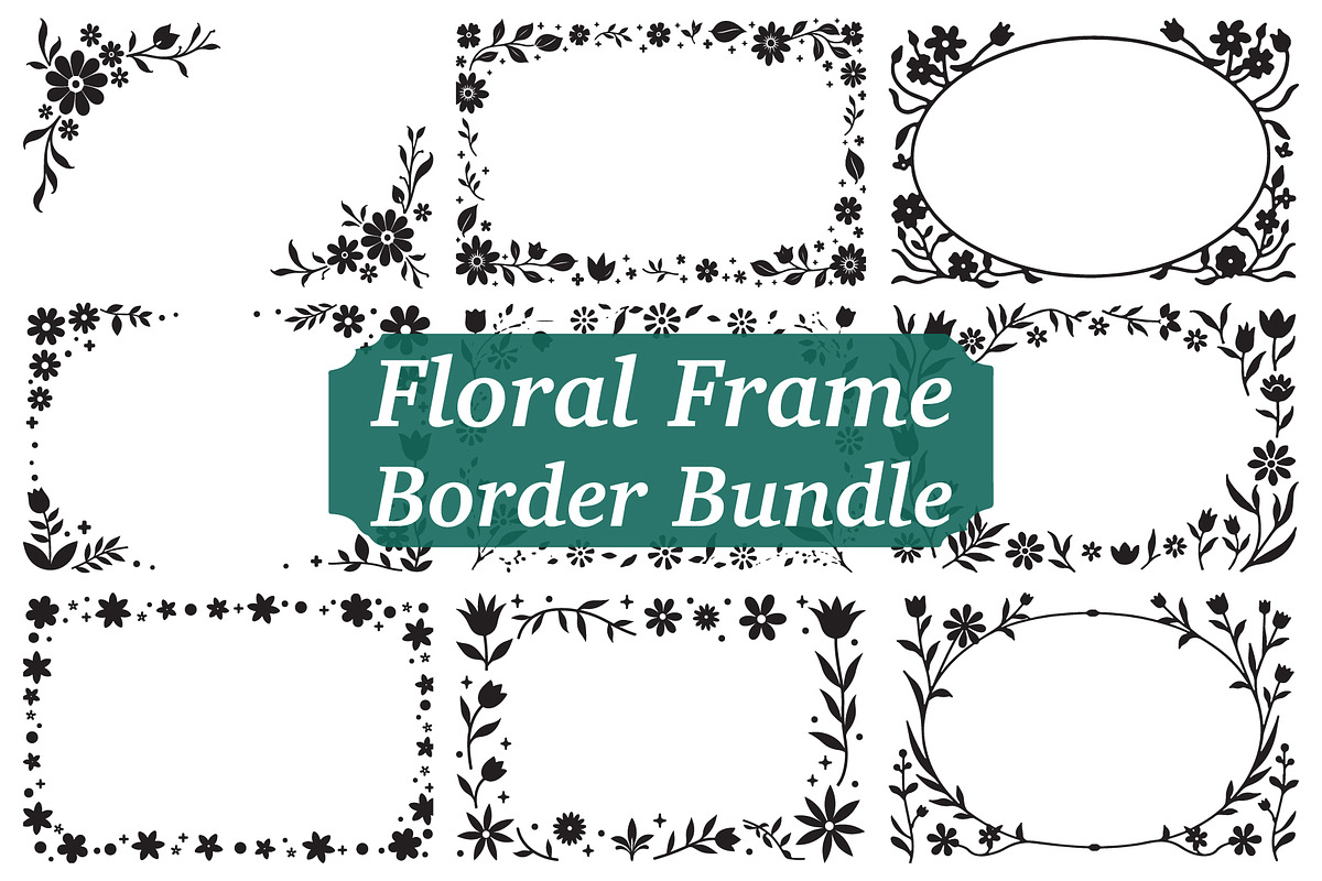 Botanical Frame SVG Collection, an Illustration by yasushie (Photo 10 of 10)
