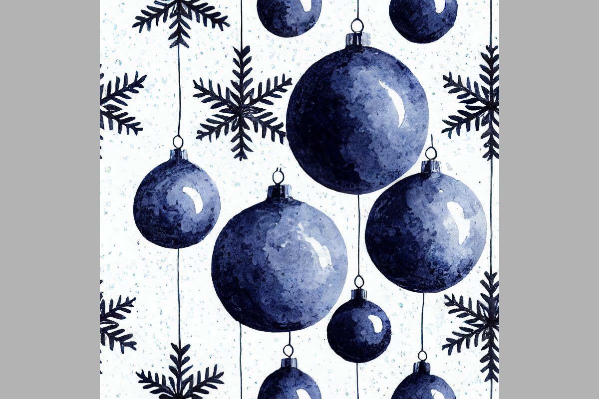 Blue Christmas decorations. Seamless, a Pattern Graphic by Zoya Miller (Photo 8 of 9)