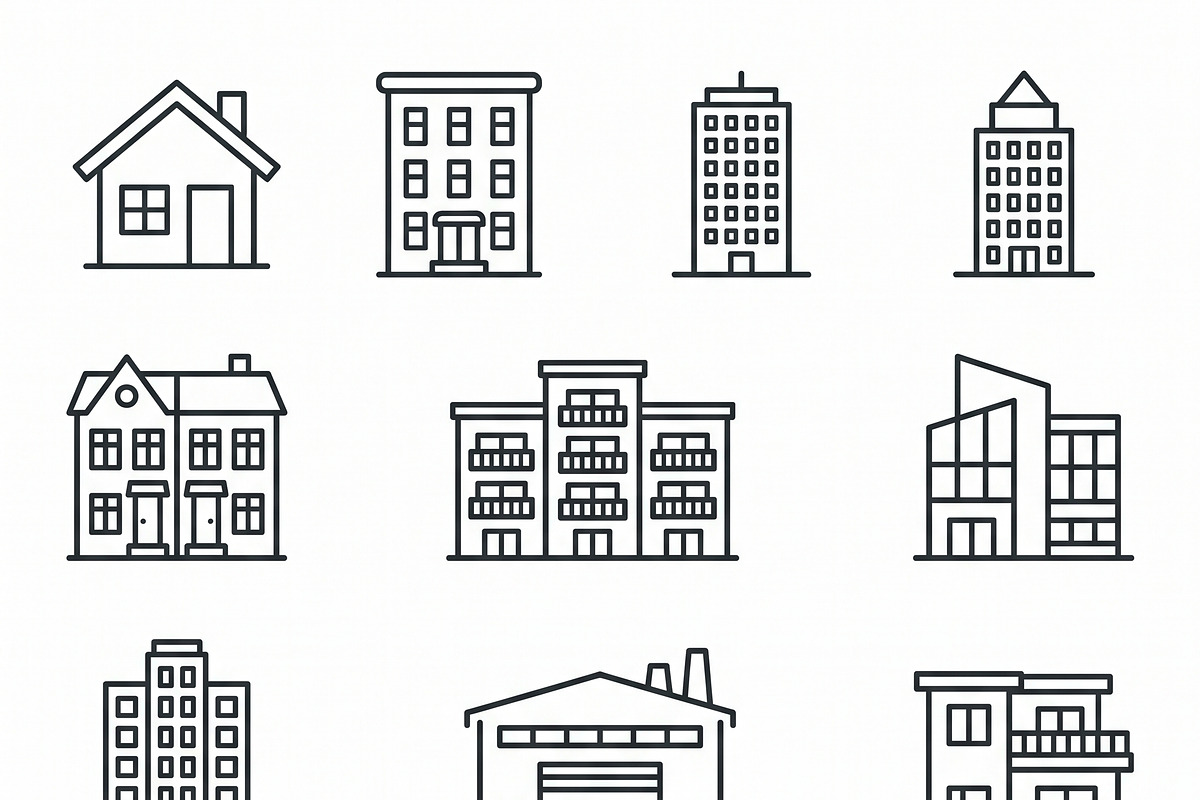 Bundles vector Real Estate Outline, an Outline Icon by adenpinkstore (Photo 2 of 5)