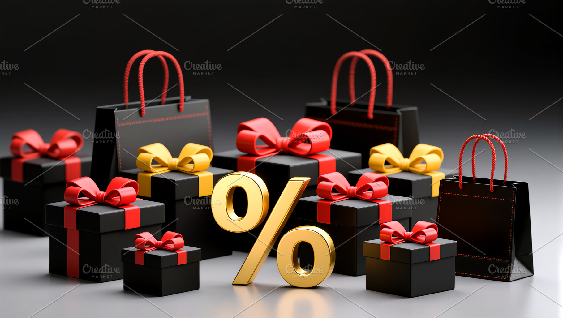 Black Friday Sale Gifts, Shopping Ba, a Business Photo by Rafoz