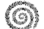 50 Elegant Floral Leaf Spiral Frame, a Decorative Illustration by Amazin_art (Thumbnail 20 of 41)