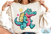 Back To School Later Gator PNG, a Seasonal Illustration by Daily.Designs (Thumbnail 2 of 5)