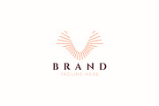 Abstract Wings Sun Ray Luxury Logo, a Branding & Logo Template by Signatoro (Thumbnail 2 of 4)