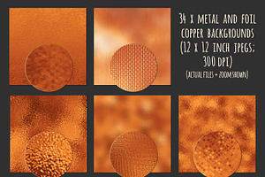 Copper Metallic Textures Bundle