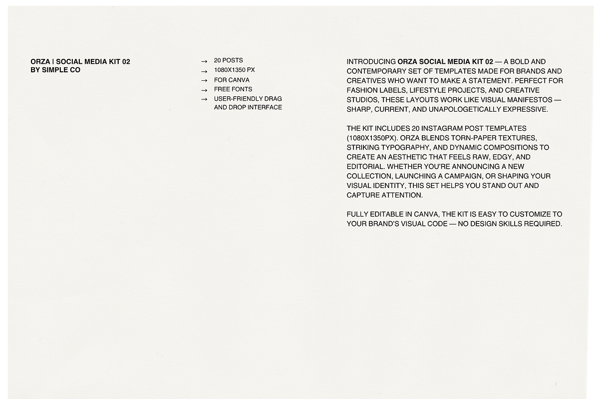 ORZA | SOCIAL MEDIA KIT 02, a Social Media Template by Simple có (Photo 10 of 10)