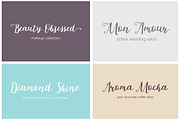Michelle script with extras, a Script Font by Designwork (Thumbnail 7 of 14)