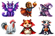 Funny Halloween Animal Clipart, an Illustration by CreationArt (Thumbnail 5 of 5)