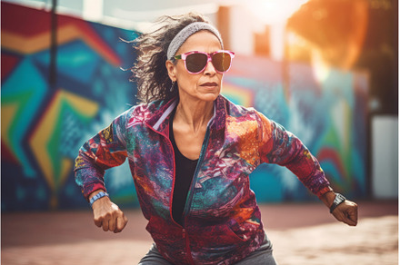 Latin woman sport fashion. Generate, a Sports & Recreation Photo by Ylivdesign