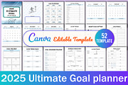 2025 Ultimate Goal planner, a Stationery Template by Designmela01 (Thumbnail 1 of 4)