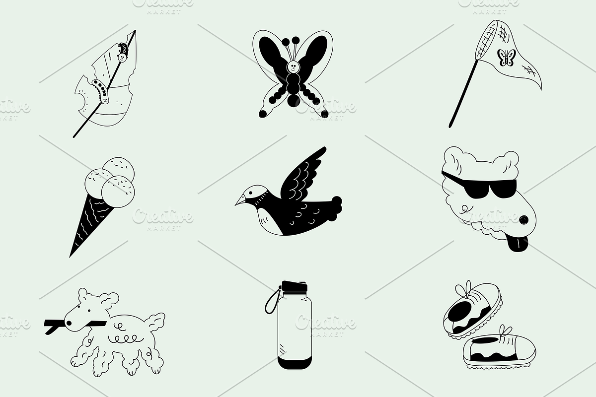Summer Picnic. Line Graphic, a Person Illustration by Schumacher Shop (Photo 12 of 13)
