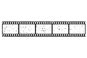Film strip, long grunge, an Illustration by Things for designers
