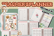 Teacher Digital Planner Editable, a Design Template by Little Wren Illustrates (Thumbnail 1 of 7)