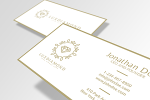 LuxDiamond Logo Business Card Free