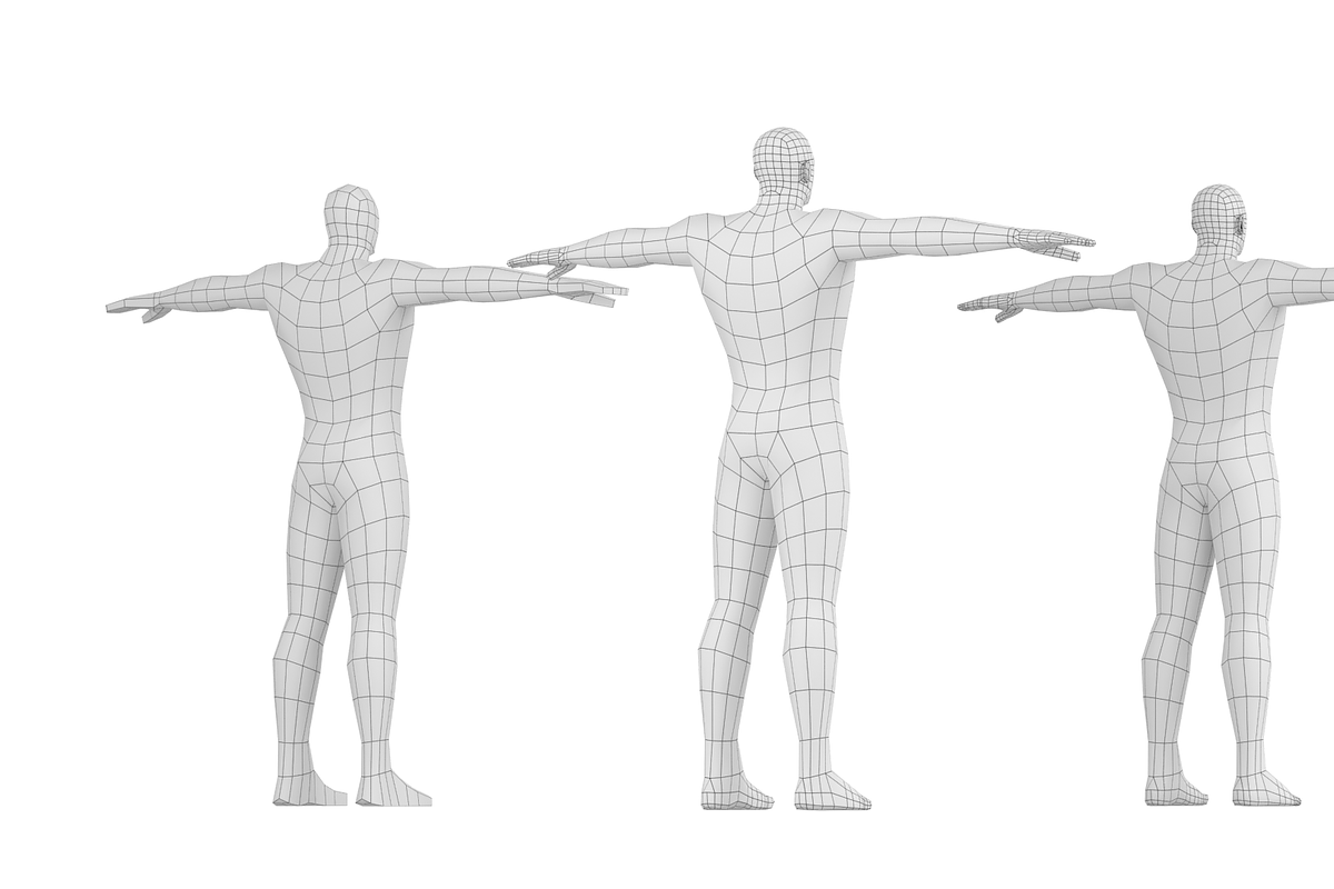 Hero Male in T-Pose Base Mesh, a Characters & Person 3D Model by VK Studio (Photo 5 of 22)