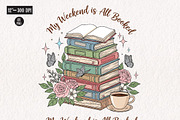 Reading Books Sublimation Bundle PNG, an Illustration by CreationArt (Thumbnail 5 of 16)