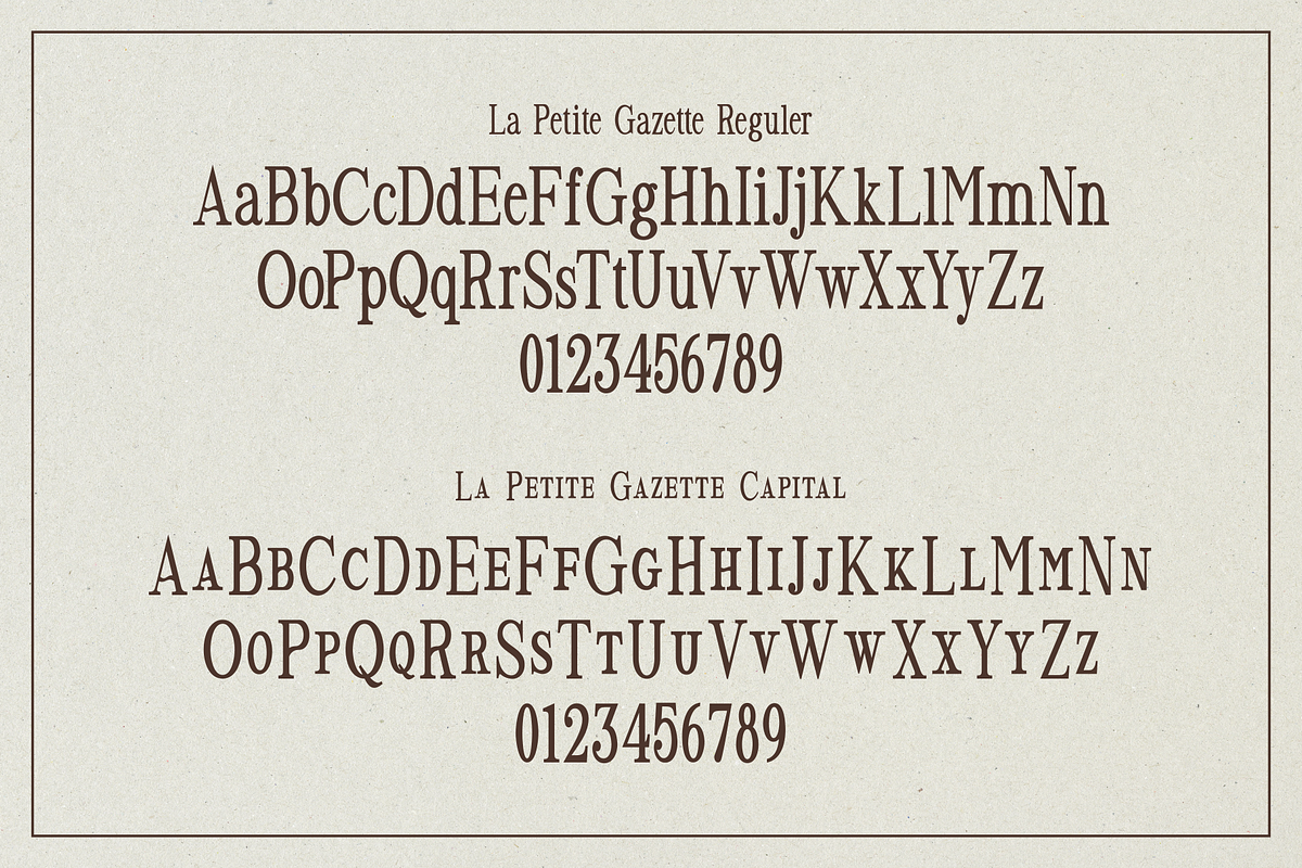 La Petite Gazette - Serif Typeface, a Serif Font by takoliko (Photo 4 of 12)