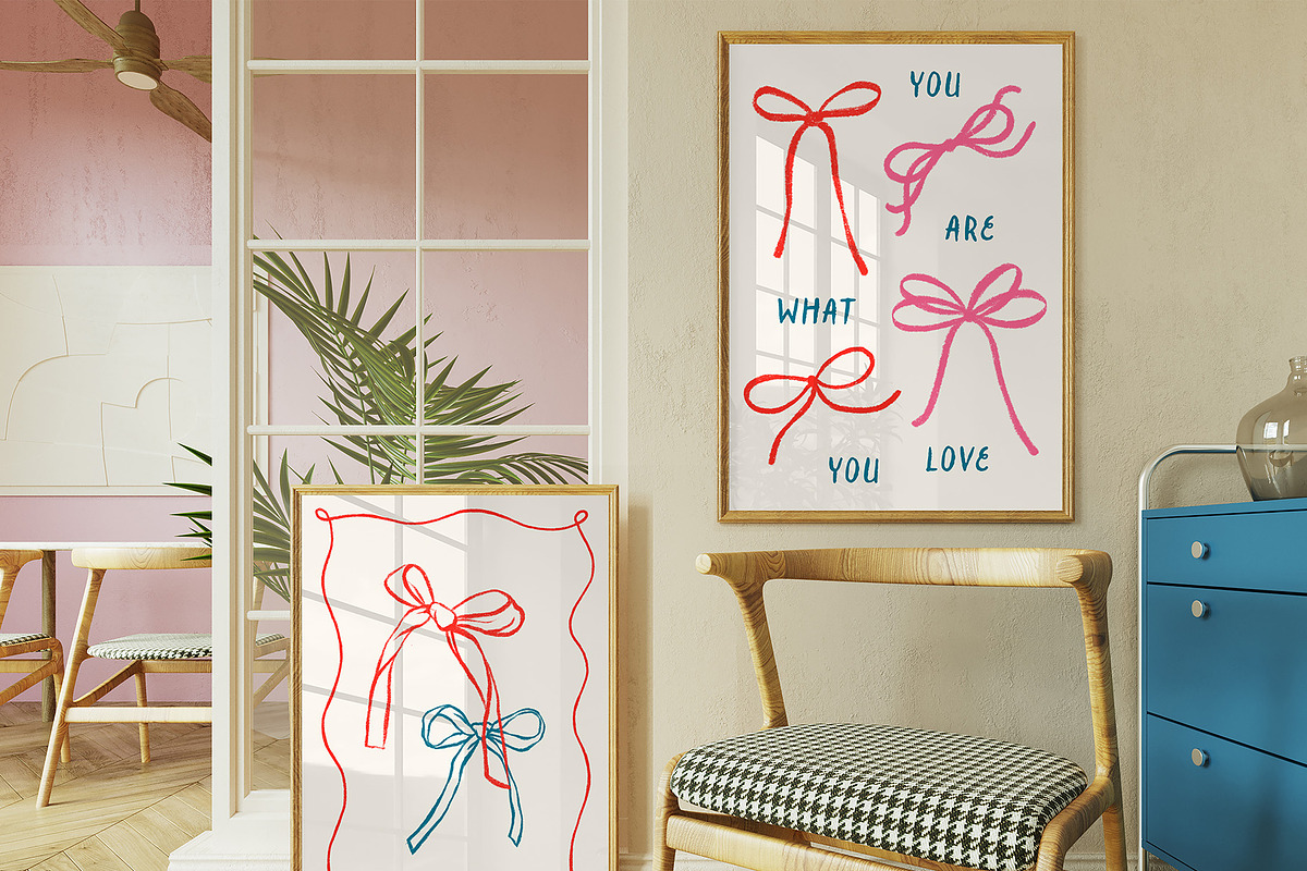 COQUETTE BOWS - patterns & cliparts, a Pattern Graphic by alenaganzhela (Photo 3 of 14)