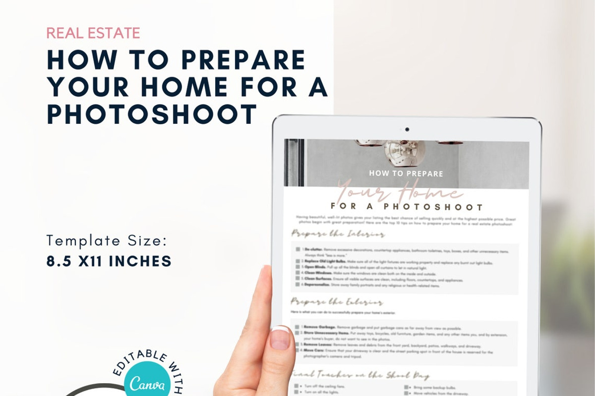 Home Photo Shoot Checklist - CANVA, a Presentation Template by RealEstateDreams (Photo 1 of 5)