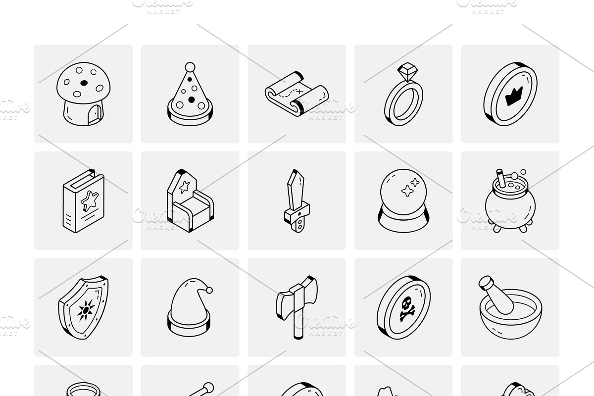 Fairy Tale Isometric Icons, an Icon by Vectors Market (Photo 5 of 6)