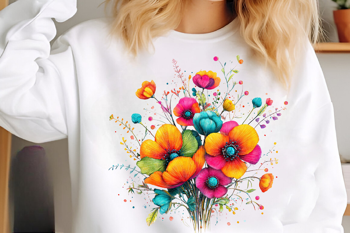 Whimsical spring daffodil flowers, an Illustration by SinaCreation (Photo 6 of 11)