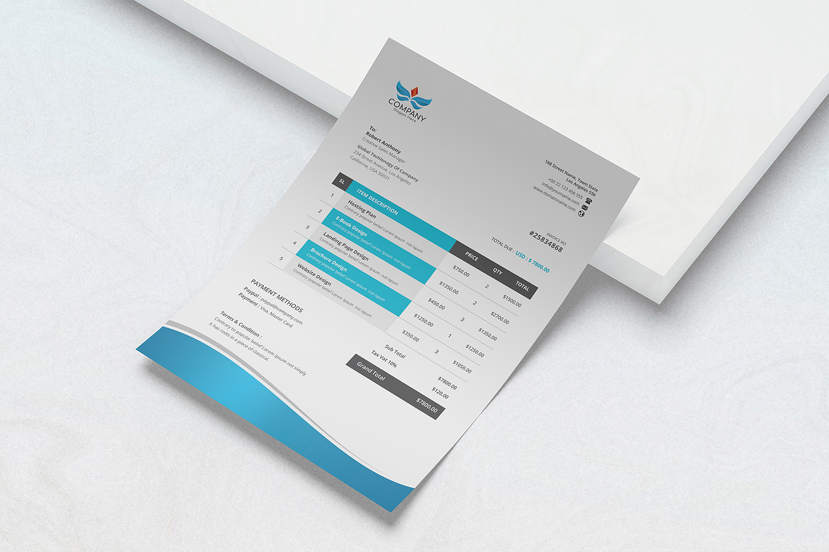 Letterhead and Invoice Bundle, a Stationery Template by DesignDevisers (Photo 9 of 19)