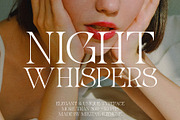 Night Whispers - Elegant Serif, a Serif Font by Mikhail Kitsune (Thumbnail 1 of 10)