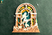 Mermaid 3D Layered Laser Cut File, a Decorative Illustration by pixaroma (Thumbnail 2 of 8)