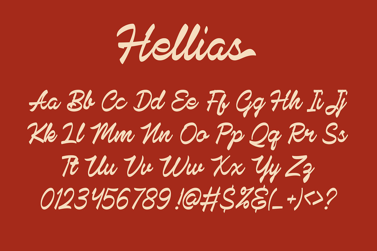 YT Hellias - Retro Script Font, a Script Font by Youthlabs Studio (Photo 4 of 12)