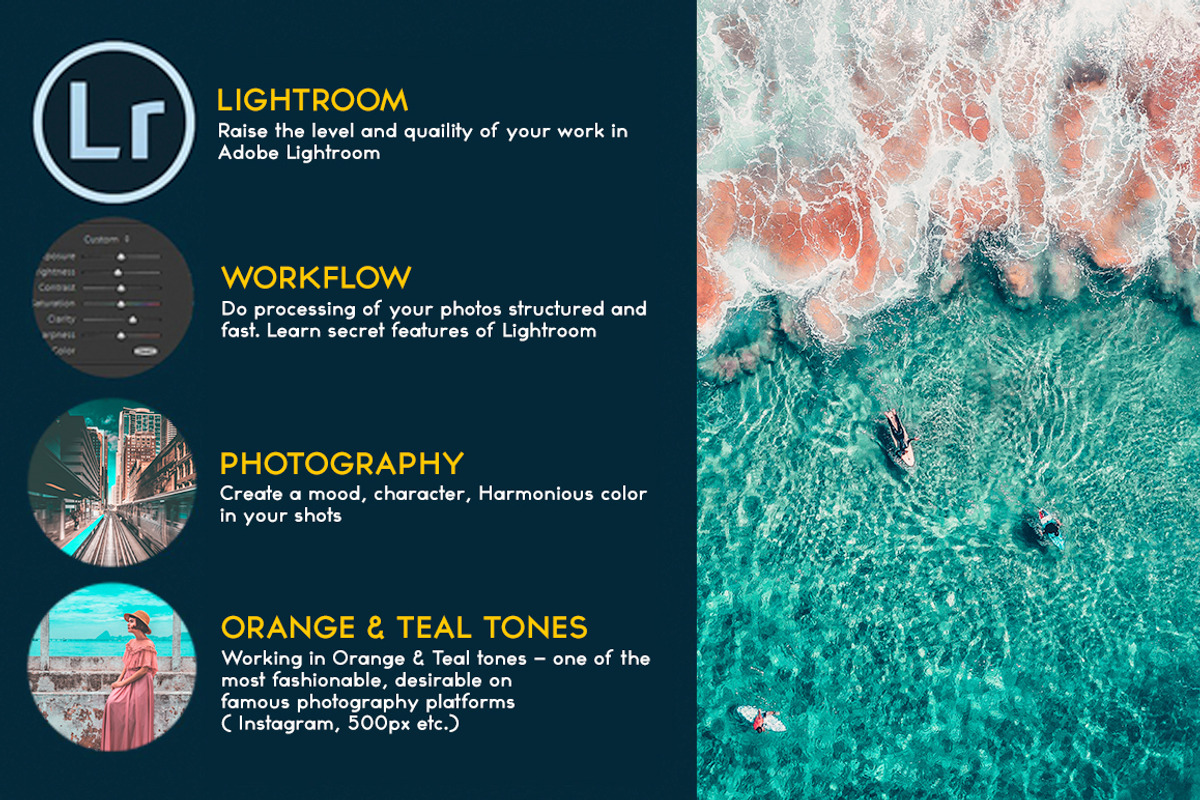 Orange & Teal Lightroom Presets, an Action Add-On by Lavinsky Art Store (Photo 2 of 10)