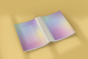 3d Cover Side Of Open Book Mockup