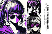 A Girl with Sunglasses, a Person Illustration by Digital Art Creations (Thumbnail 4 of 8)