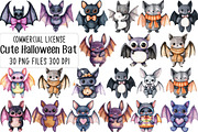Cute Halloween Bat Crochet Patterns, an Illustration by CraftArtStudio (Thumbnail 1 of 6)