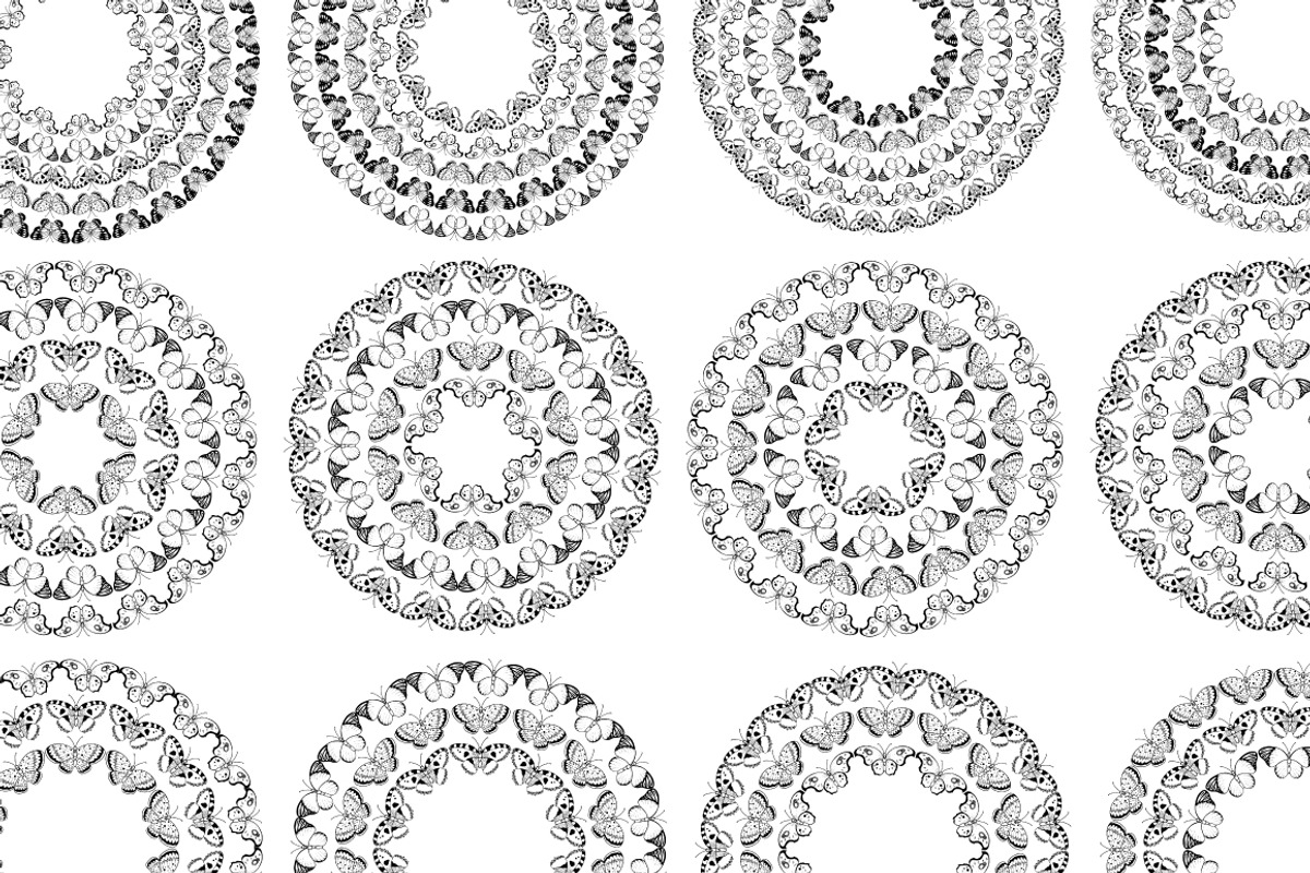 Butterflies pattern brushes set, a Brush Add-On by Floralis (Photo 5 of 5)