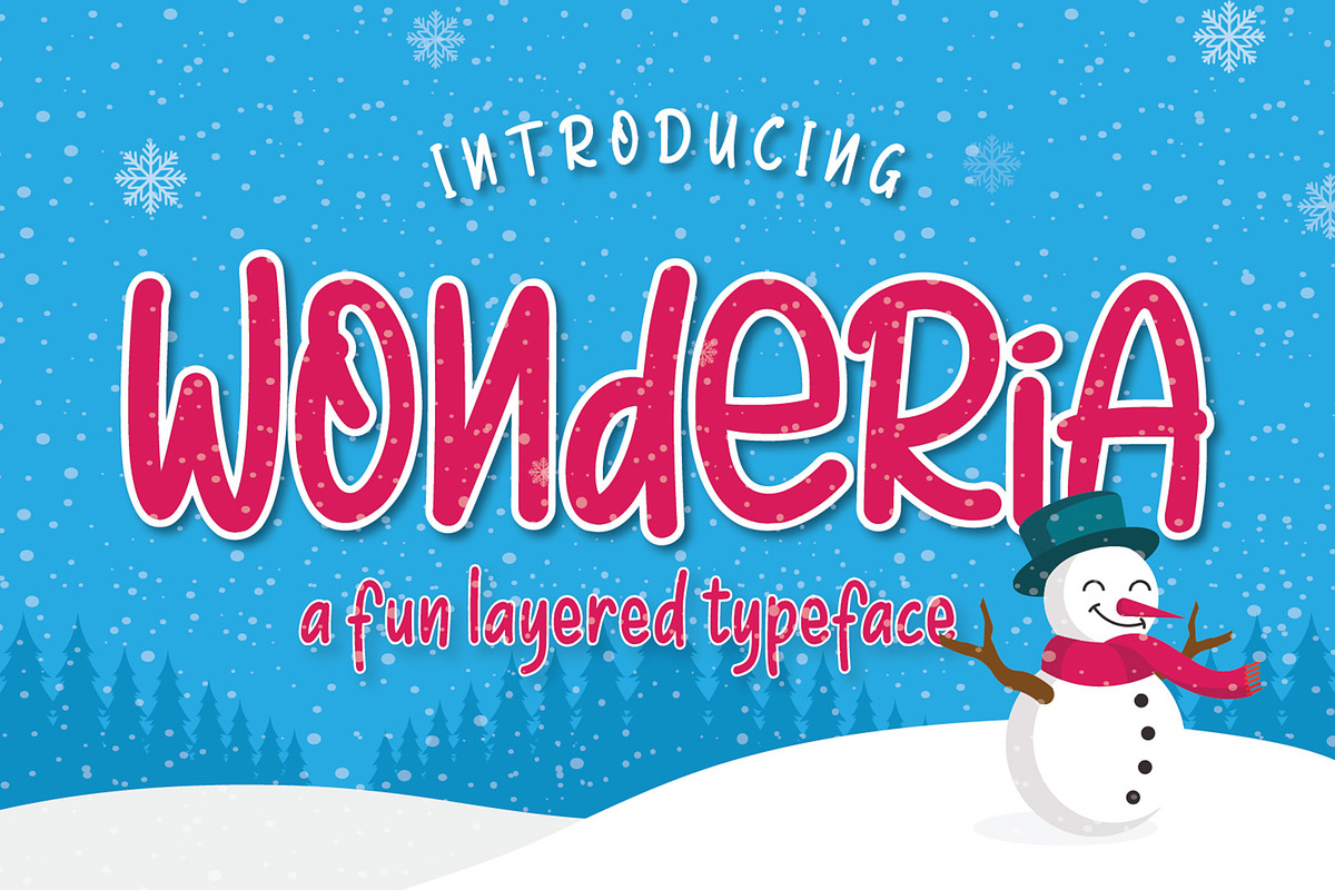 Wonderia | Display Font, a Script Font by Almeera Std (Photo 1 of 7)
