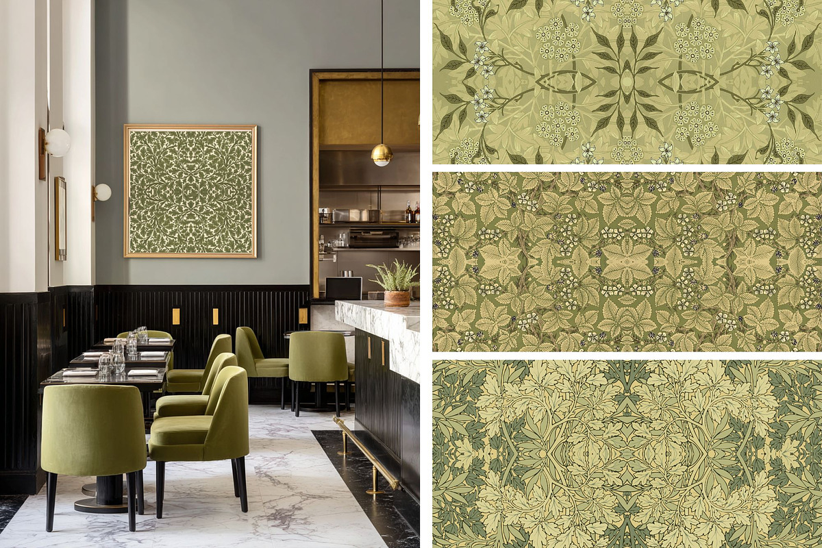 William Morris Seamless Pattern 16, a Pattern Graphic by ARTOZEN DIGITAL (Photo 12 of 16)